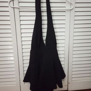 Peplum halter top